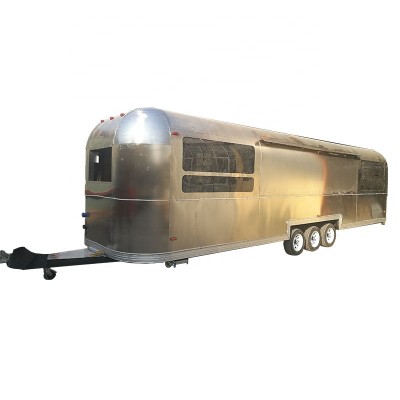 Custom Made 4/5/6/7/8/9m Long Stainless Steel Airstream Food truck